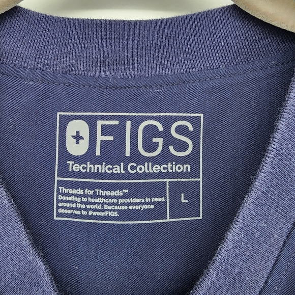 Figs Mens Zapote Scrub Jacket‎ Navy Blue Size Large - Picture 5 of 11